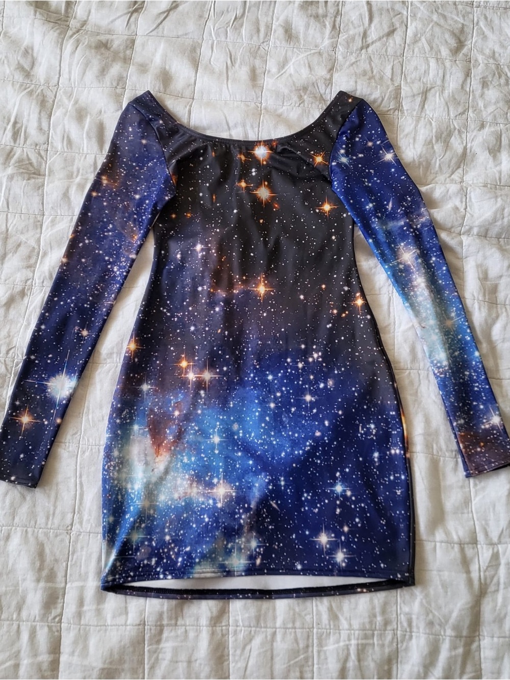 BlackMilk Galaxy Long Sleeve Bodycon Dress | Made in Australia | Medium